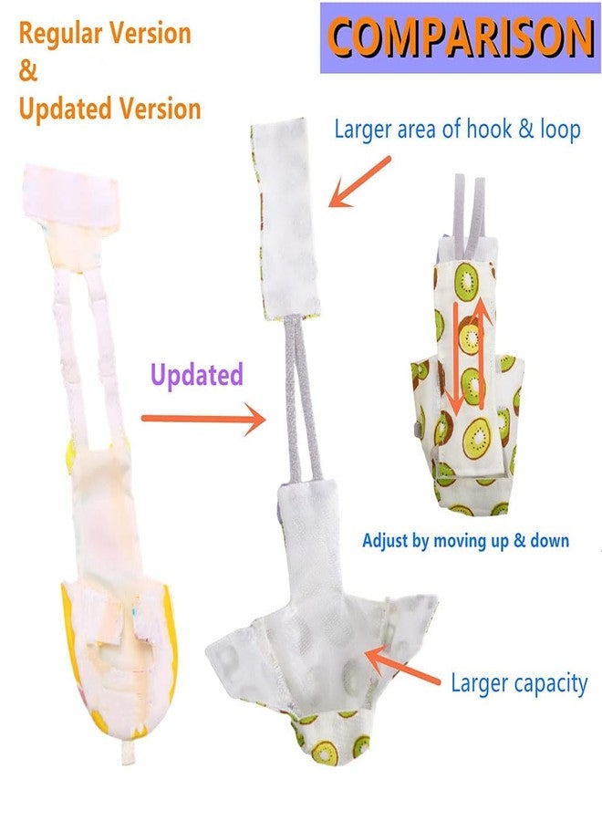 ZIBUYU® 2Pcs Parrot Clothes, Budgie Jumpers, Adorable Bow Banana Print Budgie Diaper Bird Flight Suit, Elastic Straps Design, Lightweight & Comfort, Washable, Size M - Image 3